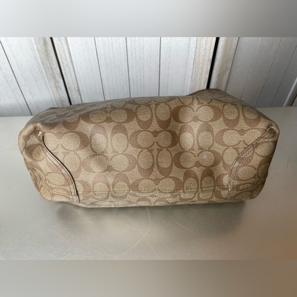 COACH CITY TOTE BROWN MONOGRAM LOGO WITH TAN INTERIOR REVERSIBLE - Picture 3 of 9